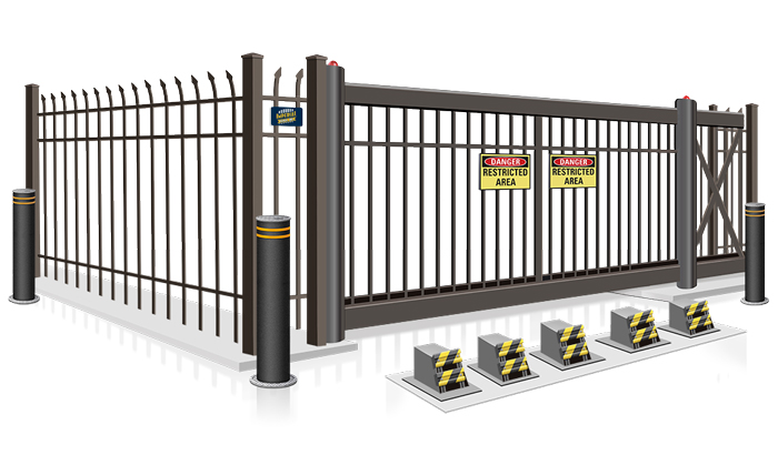 Commercial high security vehicle entry gate installation company for the Tewksbury area.