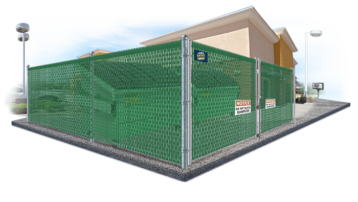 Fence enclosure for dumpsters, AC areas and more