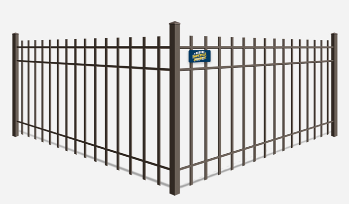 Extended picket commercial aluminum fence Tewksbury