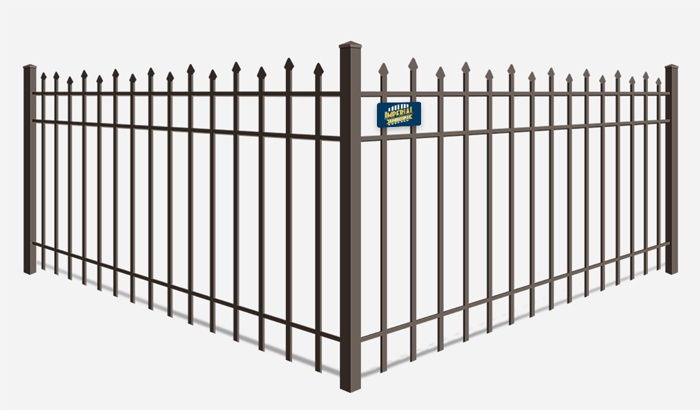 Alternating picket ornamental steel fence company in Tewksbury