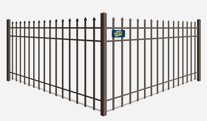 Spear top commercial aluminum fence contractor in Tewksbury