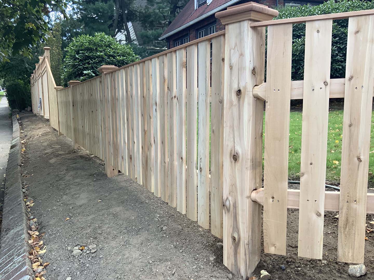 Custom Wood Picket Fence With Closed Top for Tewksbury MA Homes or Businesses